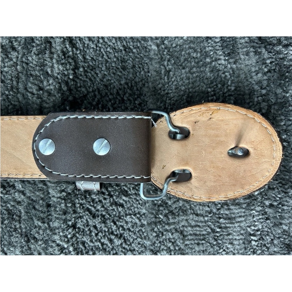 Mexican Made Leather Belt With Matching Buckle Size 40 - Picture 8 of 10